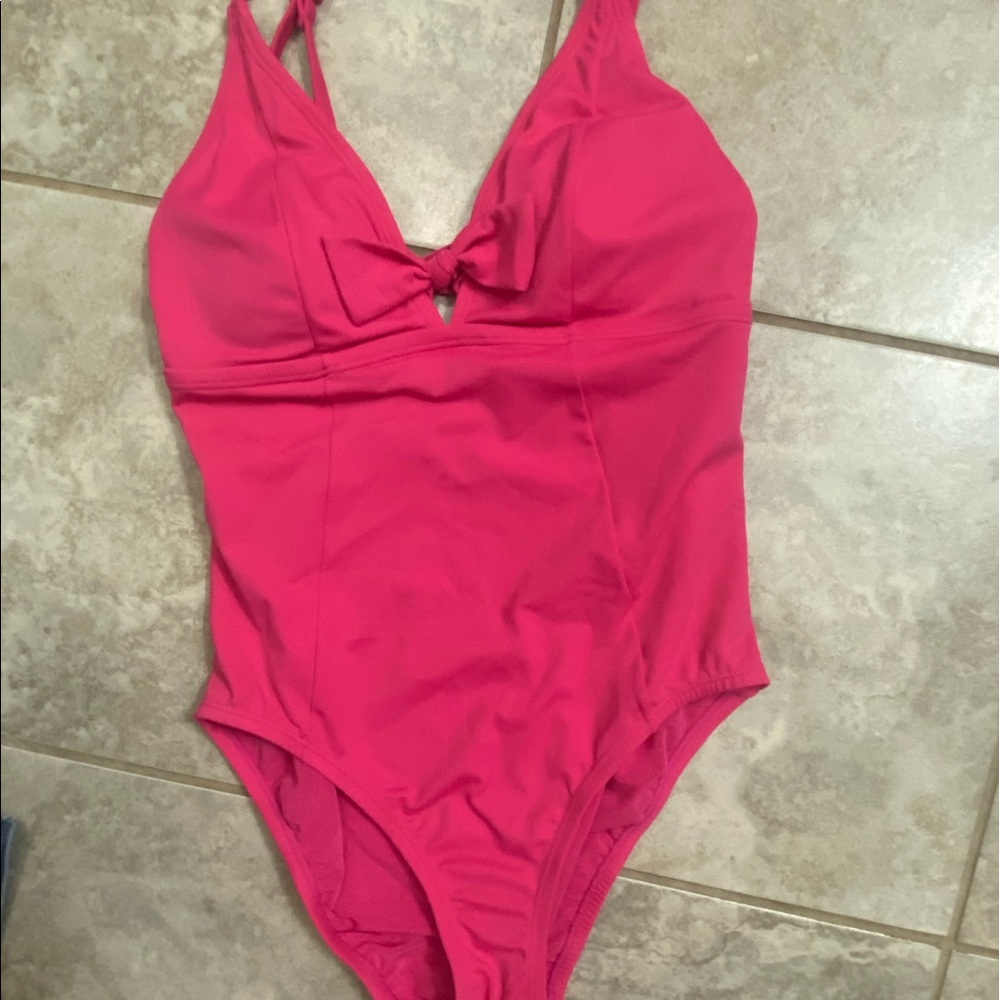 pink swimsuit